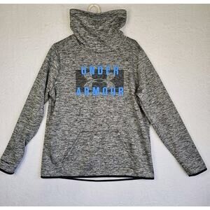 Under Armour Womens Fitness Training Pullover Top‎ Cold Gear Sz Large Gray/blue